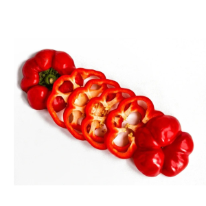 Fresh Cut Red Capsicum | Pepper Bulat Merah