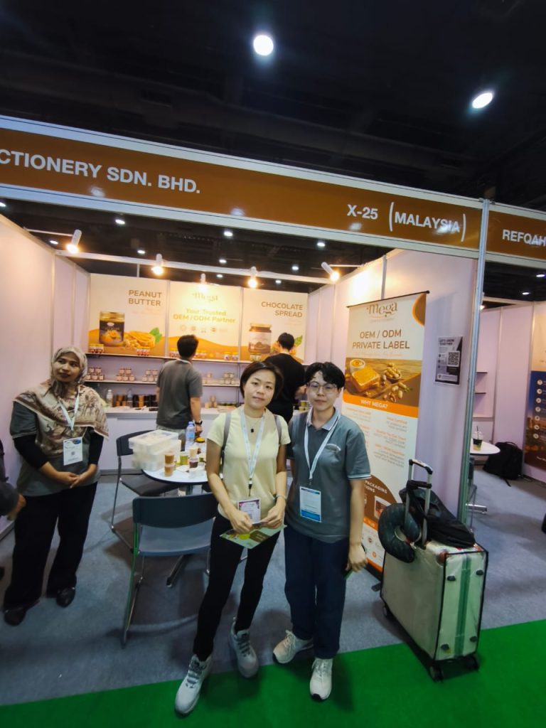 Chin Woh exhibition booth setup at Mega Halal trade show, Bangkok
