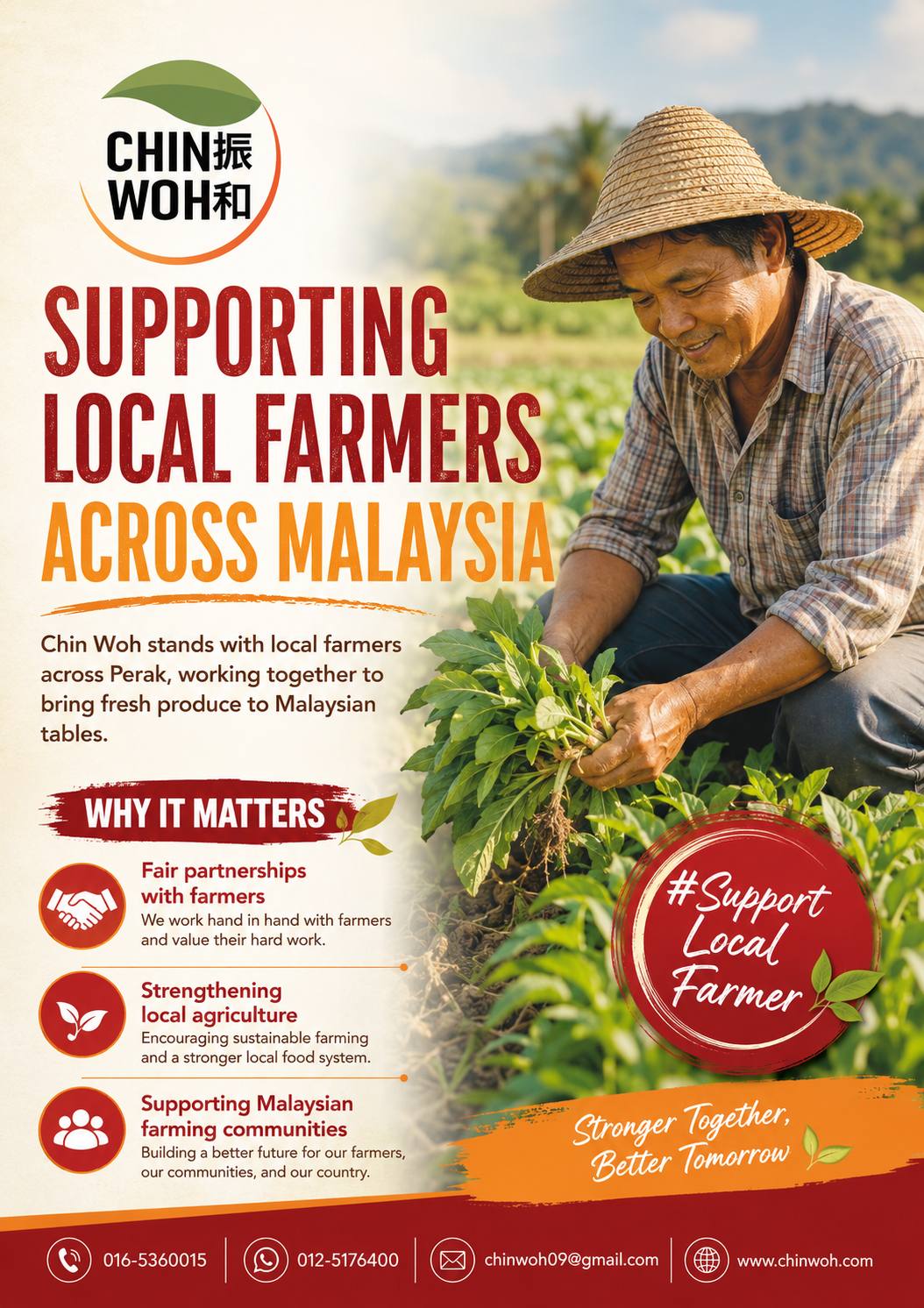 Chin Woh supporting local farmers across Perak, working together for Malaysian tables.